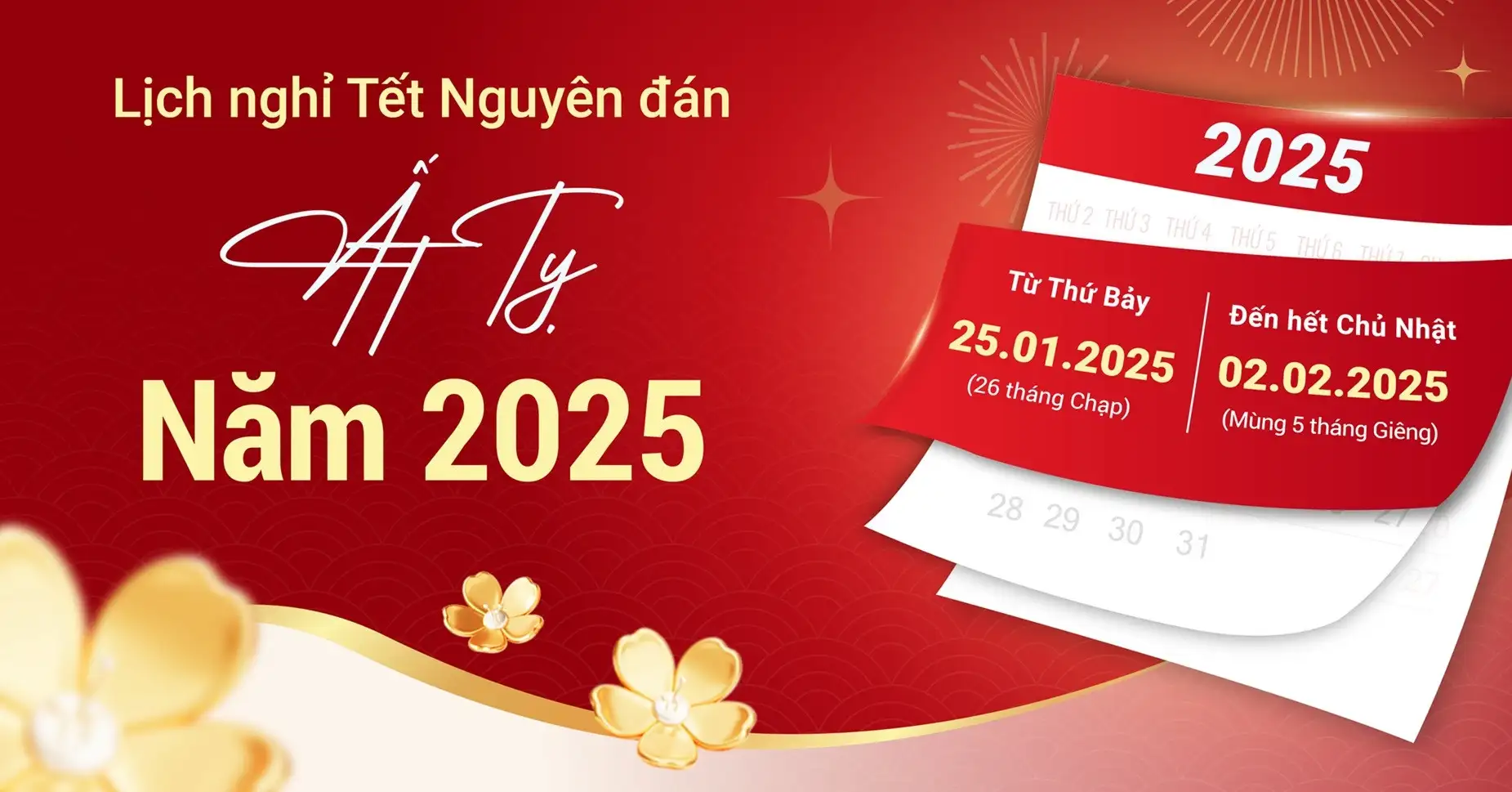 Cập nhật lịch nghỉ Tết nguyên đán 2025